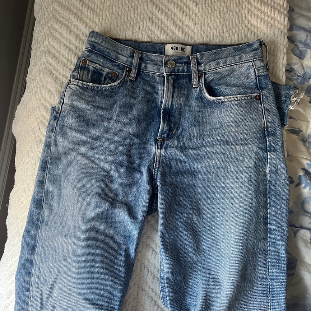 AGOLDE Cherie High Rise Straight Jeans in Tone - Picture 8 of 8